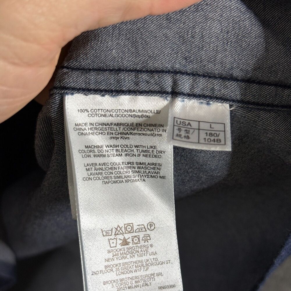 Brooks Brothers Navy Blue Button-Down Casual Shirt - Picture 6 of 13